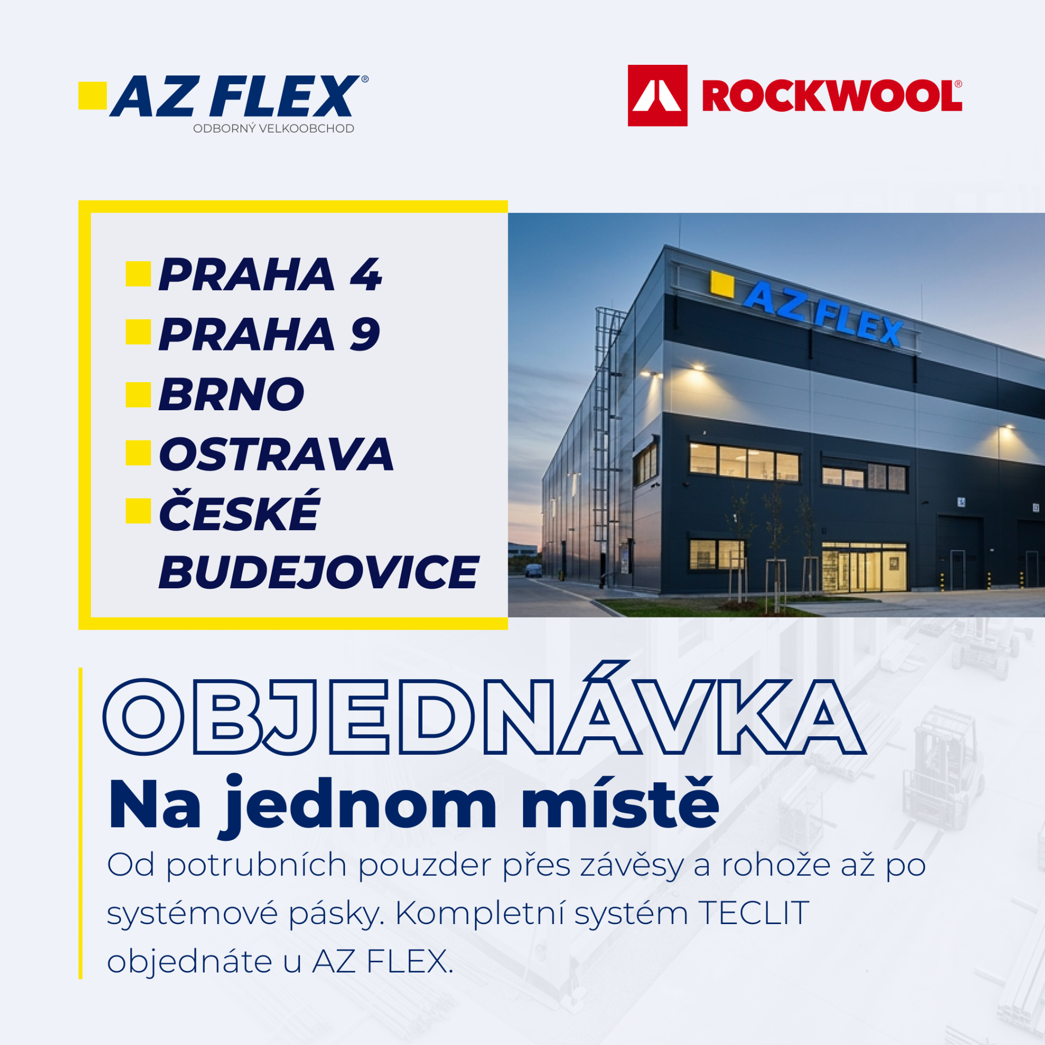 Komponenty systému TECLIT objednáte u AZ FLEX na jednom místě